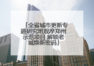 全省城市更新专题研究班观摩郑州示范项目 解锁老城焕新密码